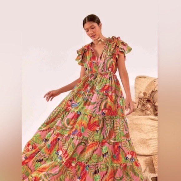 FARM Rio Multicolor Tropical Maxi Dress - Picture 14 of 15